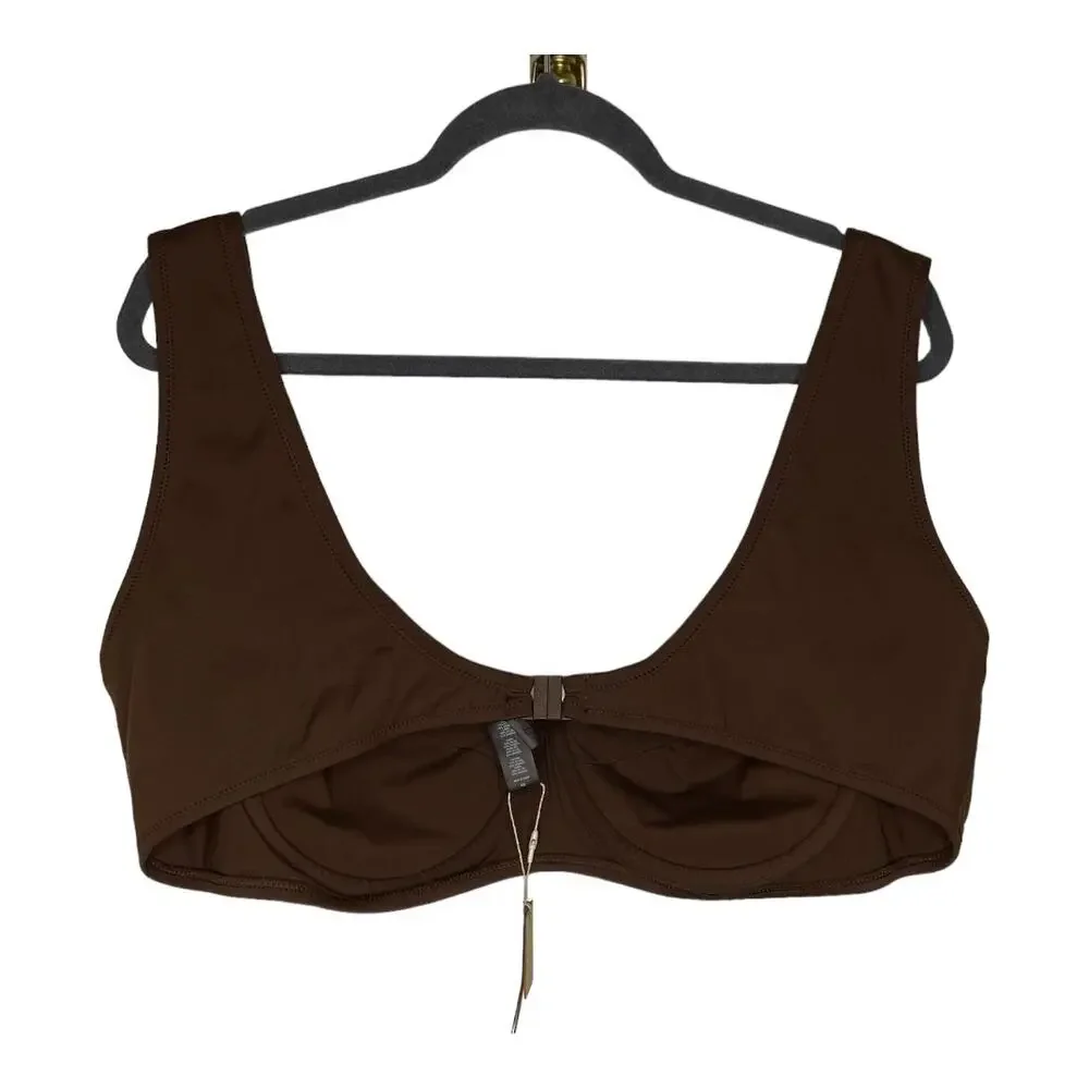 Skims Plunge Longline Swimwear Bralette Wireless Resortwear Everyday Summer 4X